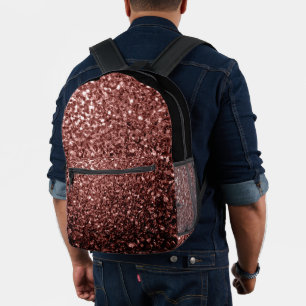 Sac À Dos Imprimé Brown rouge faux parties scintillant scintillants