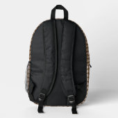 Sac À Dos Imprimé Brun avec accent de ton rose Houndstooth (Verso)