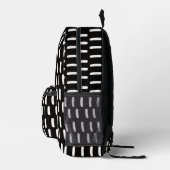 Sac À Dos Imprimé Brush noir minima Monogramme initial (Droite)