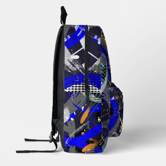 Sac À Dos Imprimé Brush Strokes Éléments géométriques dans le collag (Gauche)