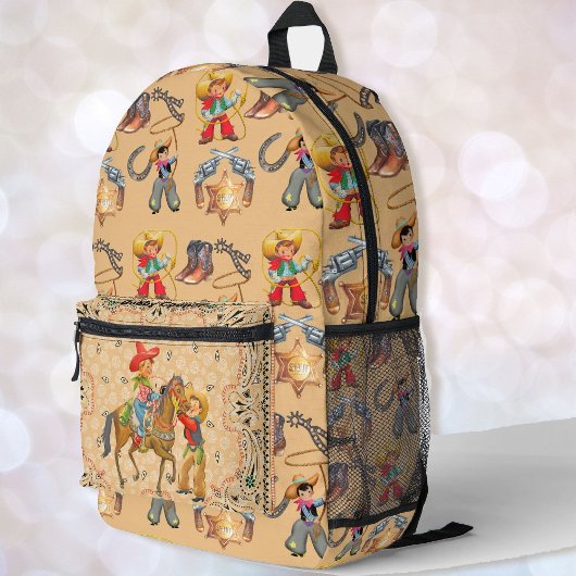 Sac À Dos Imprimé Buckaroo Cowboy Nom du jeune garçon
