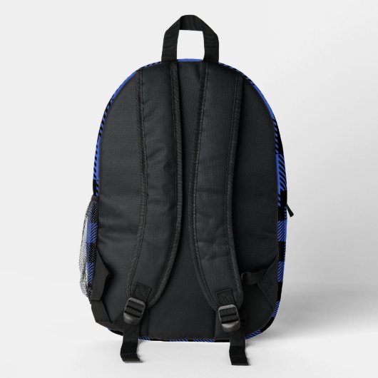 Sac À Dos Imprimé Buffalo Check Blue & Black Lumberjack Plaid sur (Verso)