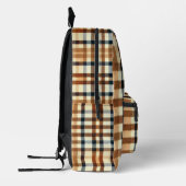 Sac À Dos Imprimé Buffalo classique Plaid Rustique Brown & Terracott (Gauche)