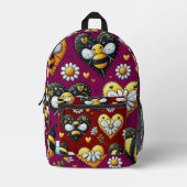 Sac à dos imprimé Bumblebee Love (Recto)
