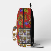 Sac À Dos Imprimé Burgers et chiens adorables (Droite)