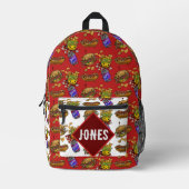 Sac À Dos Imprimé Burgers et chiens adorables (Recto)