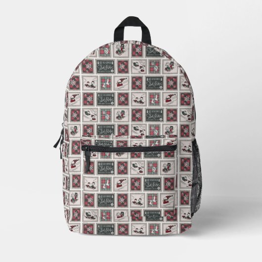 Sac À Dos Imprimé cacahuètes | Ancien Motif de traîneau (Recto)