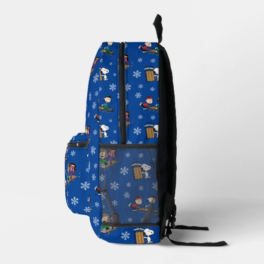 Sac À Dos Imprimé cacahuètes | Hiver Sledding Fun Motif (Droite)
