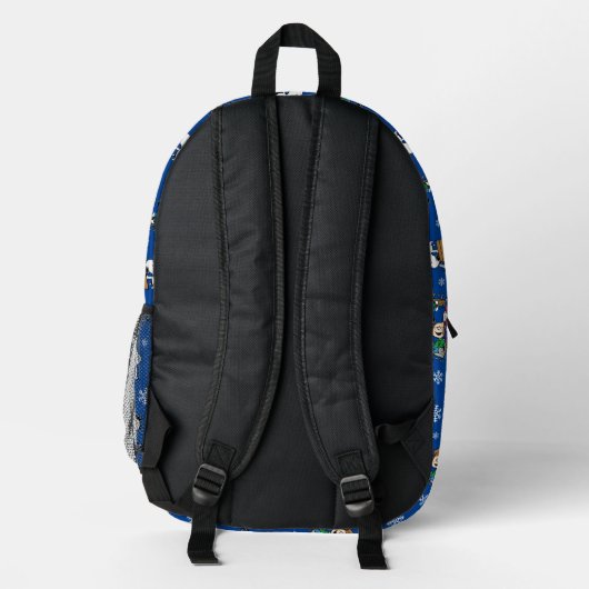 Sac À Dos Imprimé cacahuètes | Hiver Sledding Fun Motif (Verso)