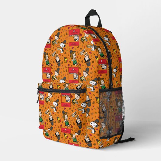 Sac À Dos Imprimé cacahuètes | MOTIF BON THANKSGIVING (Coin arrière droit)