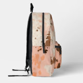 Sac À Dos Imprimé Cachet à dos de vache rose et blanche (Gauche)