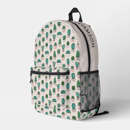 Sac À Dos Imprimé Cactus Motif Succulent (Coin arrière droit)