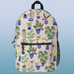 Sac À Dos Imprimé Cactus Succulent Houseplant<br><div class="desc">Cactus,  succulents et plantes d'intérieur motif sur un arrière - plan rose vif pour les amateurs de plantes. Art original de Nic Squirrell.</div>