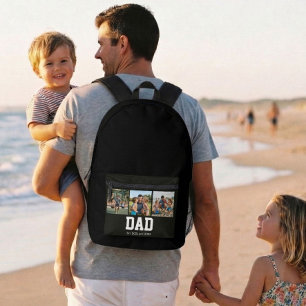Sac À Dos Imprimé Cadeau de fête des pères avec police blanche en gr