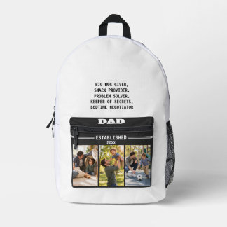 Sac À Dos Imprimé Cadeau photo de père et enfant pour papa