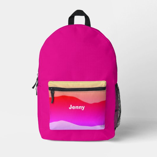 Sac À Dos Imprimé Cadeau Pour Son Nom De Script Boho Chic Rustic Ros (Recto)