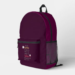 Sac À Dos Imprimé Café Et Vin