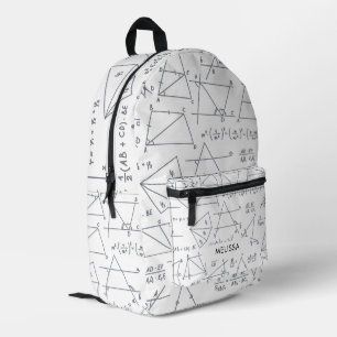 Sac À Dos Imprimé Calculs mathématiques et formes personnalisées
