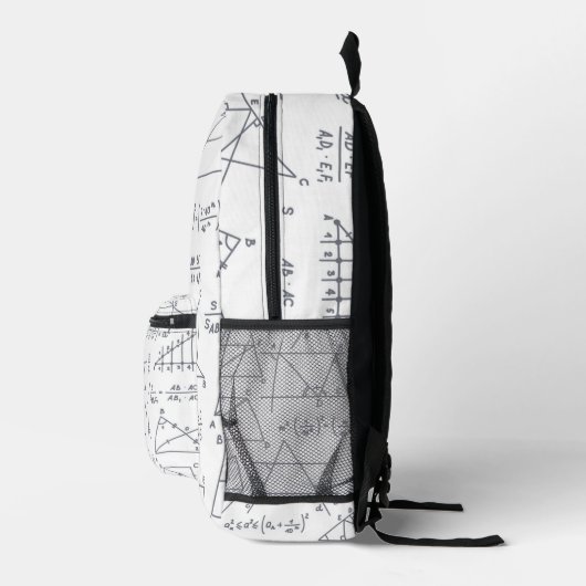 Sac À Dos Imprimé Calculs mathématiques et formes personnalisées (Droite)