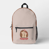Sac À Dos Imprimé Câlins de Hérisson Mignon (Recto)