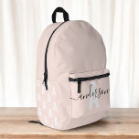 Sac À Dos Imprimé Calligraphie Monogramme rose<br><div class="desc">Préparez-vous à l'école avec ce sac à dos personnalisé et élégant! Doté de votre nom en calligraphie géante, superposant magnifiquement votre monogramme dans une police audacieuse et moderne, ce sac à dos combine fonctionnalité et touche unique. Spacieux et durable, il est parfait pour transporter tous vos biens de première nécessité,...</div>