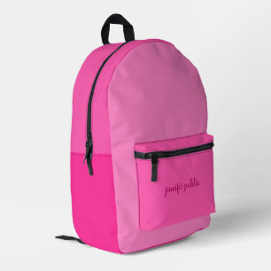 Sac À Dos Imprimé Calligraphie Nom du script Palette couleur rose te