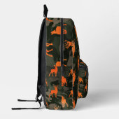 Sac À Dos Imprimé Caméra Noir Et Gris Avec Cerf Orange (Gauche)