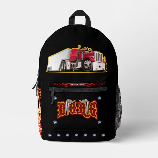 Sac À Dos Imprimé Camion de dessin (Recto)