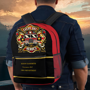 Sac À Dos Imprimé Camion de pompiers de héros de tous les jours