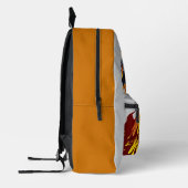 Sac À Dos Imprimé Camion Monster Enfants avec flammes orange Initial (Gauche)