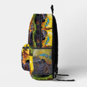 Sac À Dos Imprimé Camion Monster jaune (Droite)