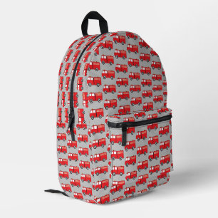 Sac À Dos Imprimé Camion rouge Motif Customisé Garçons Filles