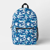 Sac À Dos Imprimé Camo bleu (Recto)