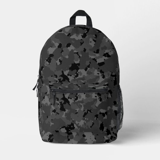 Sac À Dos Imprimé Camo noir (Recto)
