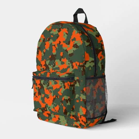 Sac À Dos Imprimé Camo orange Black Green Forest (Coin arrière droit)