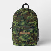 SAC À DOS IMPRIMÉ CAMOFLAGE PERSONNALISÉ (Recto)
