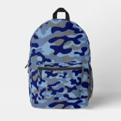 Sac À Dos Imprimé Camouflage Bleu (Recto)