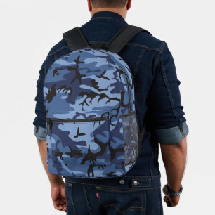 Sac À Dos Imprimé Camouflage bleu marine, Militaire, Armée