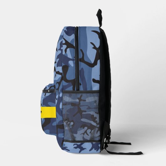 Sac À Dos Imprimé Camouflage bleu marine Votre nom Personnalisez (Droite)