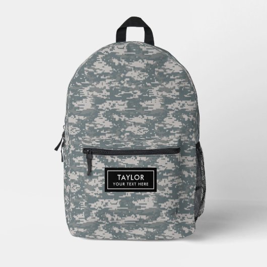 Sac À Dos Imprimé Camouflage Camo Digital  (Recto)