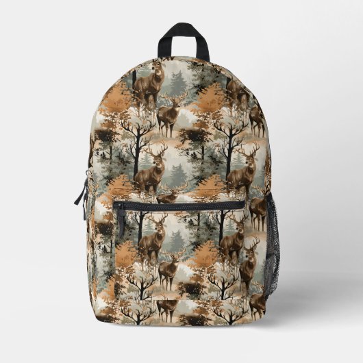 Sac à dos imprimé camouflage cerf garçon (Recto)