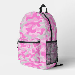Sac À Dos Imprimé Camouflage gris rose
