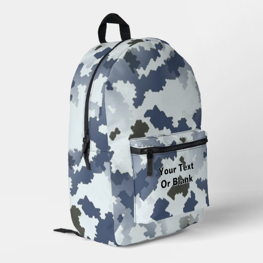 Sac À Dos Imprimé Camouflage Hiver Fractal (Coin arrière gauche)