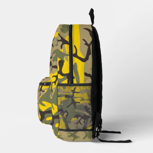 Sac À Dos Imprimé Camouflage jaune et vert, Militaire, Armée (Droite)