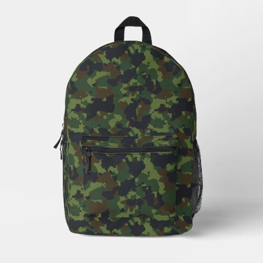 Sac À Dos Imprimé Camouflage militaire de l'Armée verte (Recto)