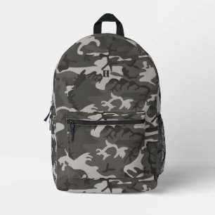 Sac À Dos Imprimé Camouflage moderne Monogramme gris Motif Camo