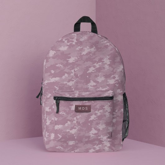Sac à dos imprimé camouflage moderne rose camoufla