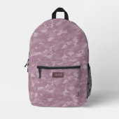 Sac à dos imprimé camouflage moderne rose camoufla (Recto)