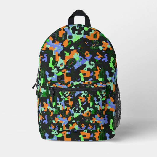 Sac À Dos Imprimé Camouflage néon vibrant (Recto)