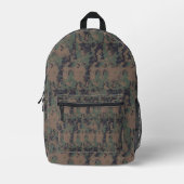 Sac À Dos Imprimé Camouflage numérique vert forêt (Recto)